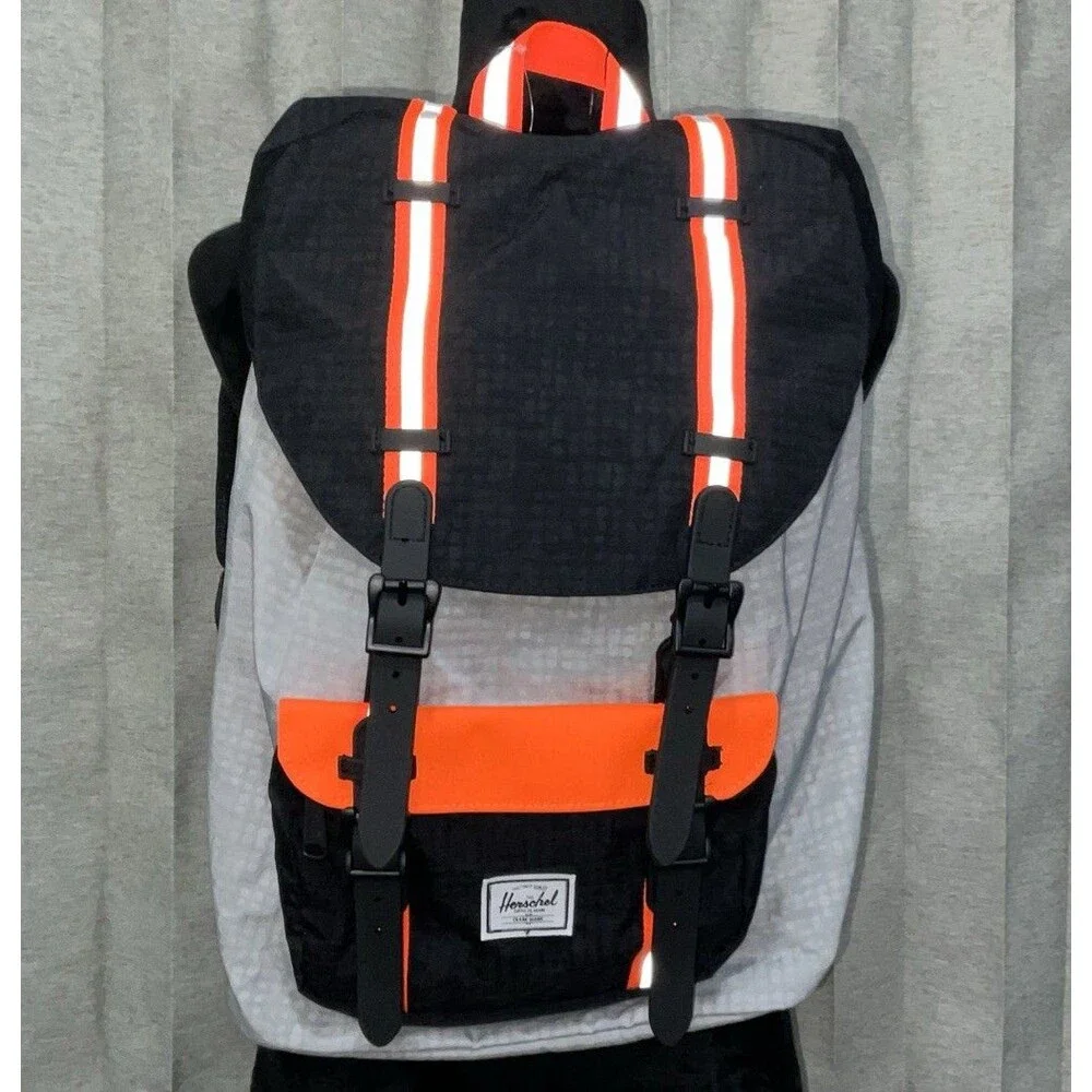 Herschel Supply Co. Little America Mid Backpack Black/Safety Orange